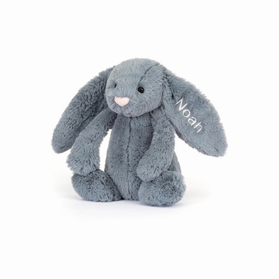 Jellycat Bashful Dusky Blue Bunny Medium New Zealand | UMWVS1056